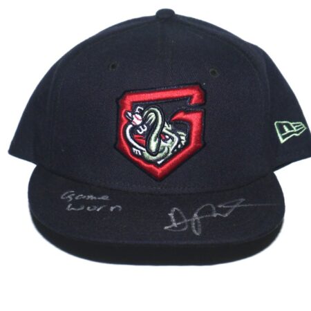 Arden Pabst Game Worn & Signed Official Gwinnett Stripers Alternate New Era 59FIFTY Fitted Hat