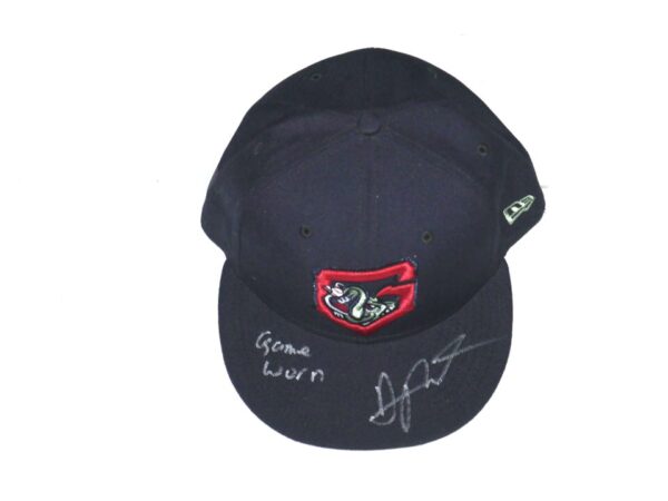 Arden Pabst Game Worn & Signed Official Gwinnett Stripers Alternate New Era 59FIFTY Fitted Hat