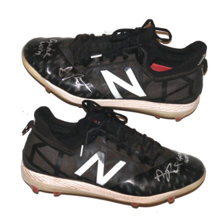 Arden Pabst Mississippi Braves Game Worn & Signed Black & White New Balance Baseball Cleats