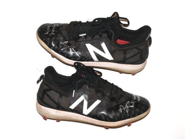 Arden Pabst Mississippi Braves Game Worn & Signed Black & White New Balance Baseball Cleats