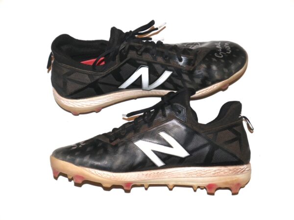 Arden Pabst Mississippi Braves Game Worn & Signed Black & White New Balance Baseball Cleats