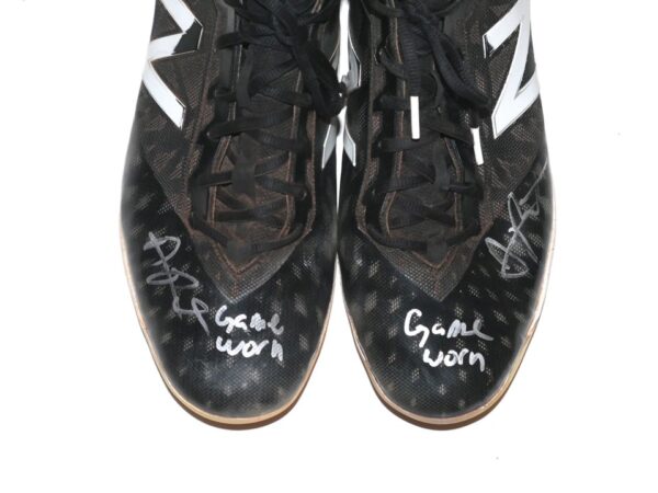 Arden Pabst Mississippi Braves Game Worn & Signed Black & White New Balance Baseball Cleats