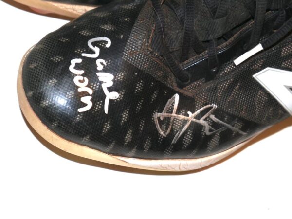 Arden Pabst Mississippi Braves Game Worn & Signed Black & White New Balance Baseball Cleats