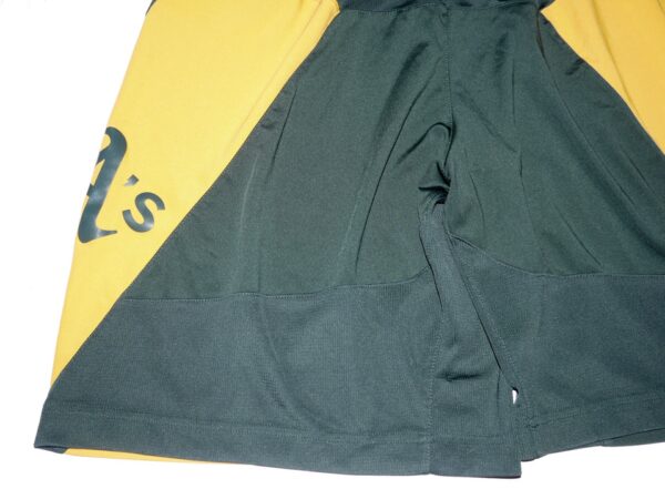 Billy Burns Practice Worn & Signed Official Oakland Athletics Nike Dri-Fit Shorts