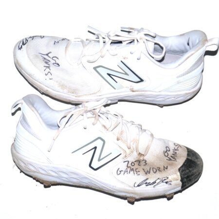 Indigo Diaz 2023 Somerset Patriots Game Worn & Signed New Balance Baseball Cleats