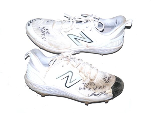 Indigo Diaz 2023 Somerset Patriots Game Worn & Signed New Balance Baseball Cleats