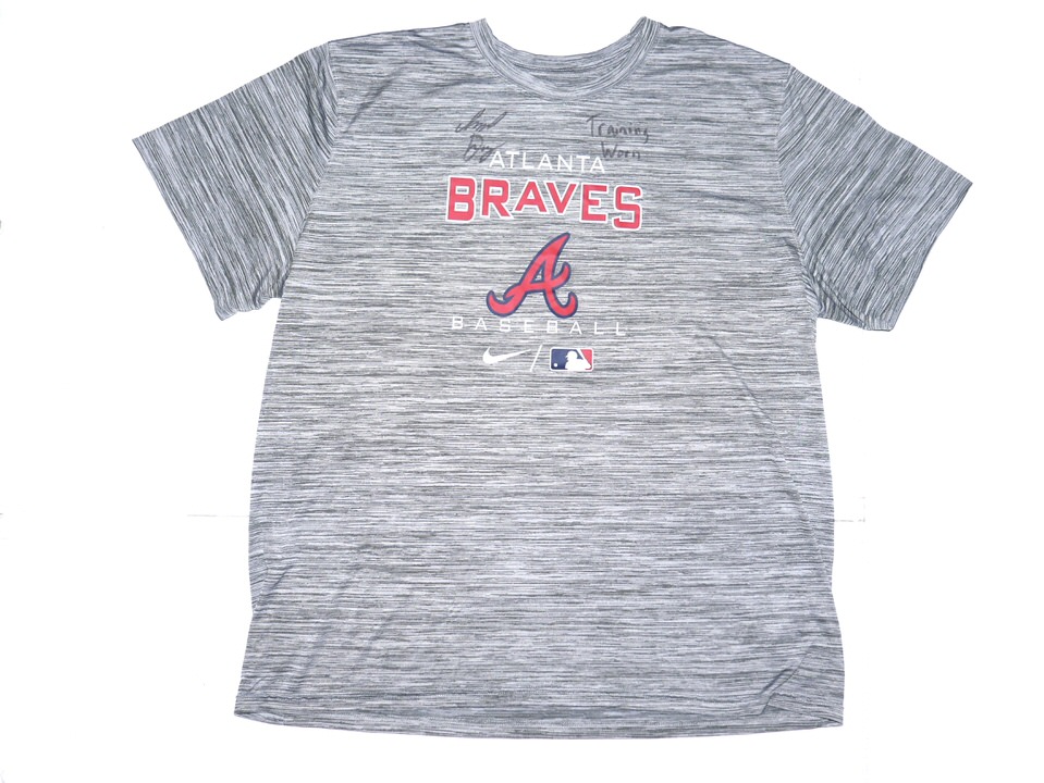 Indigo Diaz Player Issued & Signed Official Gray Atlanta Braves Baseball  'DIAZ 83 Nike Dri-Fit XXL Shirt