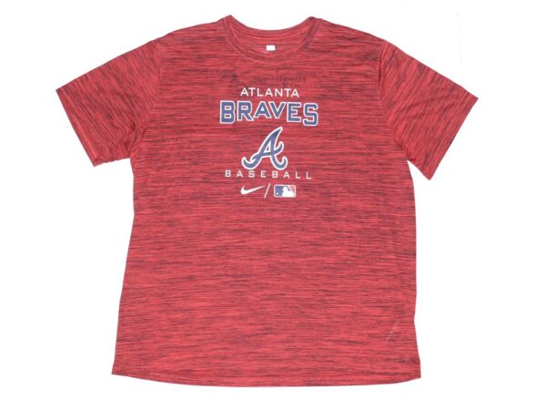 Indigo Diaz Player Issued & Signed Official Red Atlanta Braves Baseball 'DIAZ 83 Nike Dri-Fit XXL Shirt