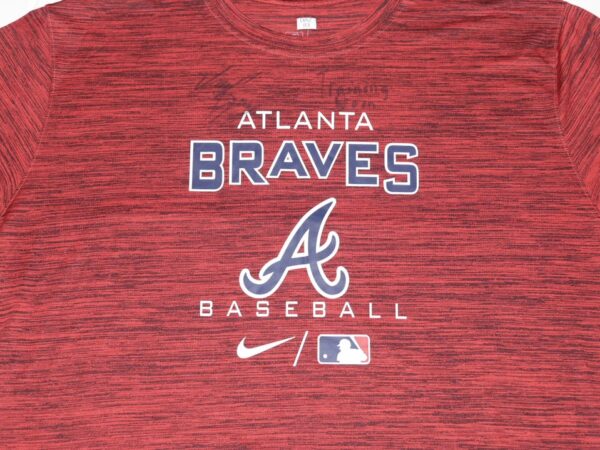 Indigo Diaz Player Issued & Signed Official Red Atlanta Braves Baseball 'DIAZ 83 Nike Dri-Fit XXL Shirt