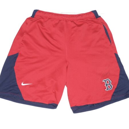 Josh Rutledge Player Issued & Signed Official Boston Red Sox 32 RUT Nike Dri-Fit XL Shorts