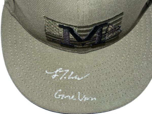 Luke Waddell 2023 Game Worn & Signed Official Mississippi Braves Armed Forces New Era 59FIFTY Fitted Hat