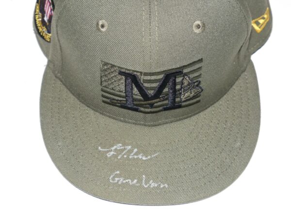 Luke Waddell 2023 Game Worn & Signed Official Mississippi Braves Armed Forces New Era 59FIFTY Fitted Hat