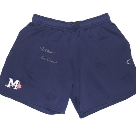 Luke Waddell 2023 Practice Worn & Signed Official Mississippi Braves EvoShield Medium Shorts