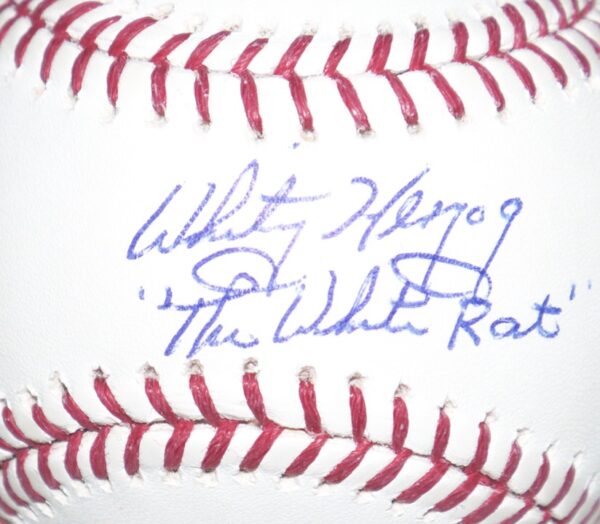 Whitey Herzog St Louis Cardinals Signed and Inscribed The White Rat OML Baseball1