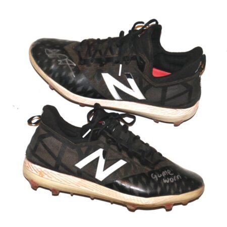 Arden Pabst Mississippi Braves Game Worn & Signed Black & White New Balance Fantomfit Baseball Cleats