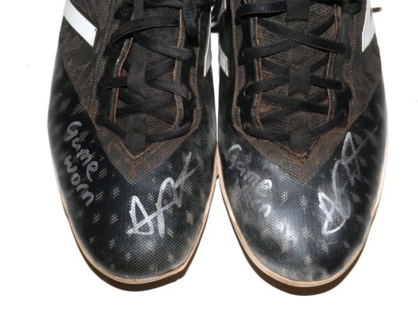 Arden Pabst Mississippi Braves Game Worn & Signed Black & White New Balance Fantomfit Baseball Cleats