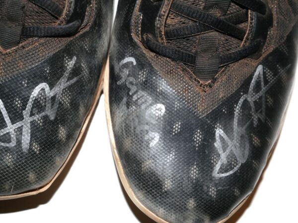 Arden Pabst Mississippi Braves Game Worn & Signed Black & White New Balance Fantomfit Baseball Cleats