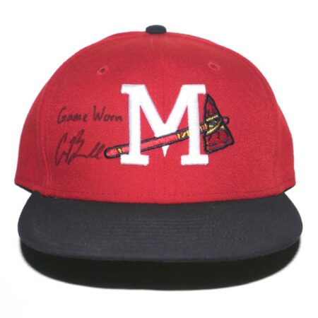 Cade Bunnell 2023 Game Worn & Signed Official Mississippi Braves Road New Era 59FIFTY Hat