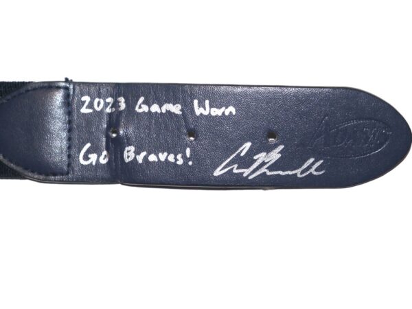 Cade Bunnell 2023 Mississippi Braves Game Worn & Signed Adams Baseball Belt