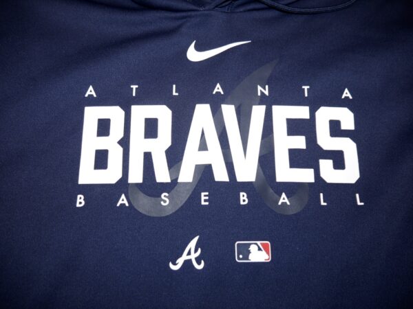 Drew Lugbauer 2023 Team Issued Official Atlanta Braves Baseball Nike Therma-Fit XL Pullover Hooded Sweatshirt1
