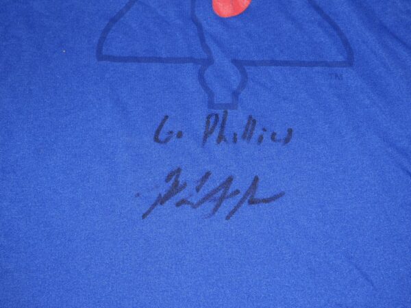 Herbert Iser 2023 Team Issued & Signed Official Philadelphia Phillies COMPETE Nike Dri-Fit XL Shirt