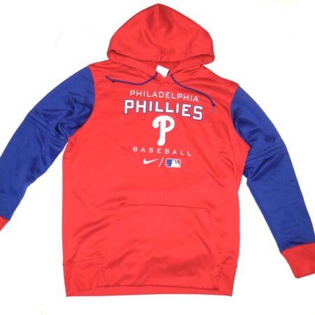 Herbert Iser Team Issued Official Philadelphia Phillies Baseball Nike Therma-Fit Pullover Sweatshirt