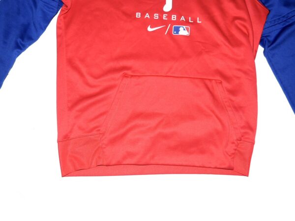 Herbert Iser Team Issued Official Philadelphia Phillies Baseball Nike Therma-Fit Pullover Hooded Sweatshirt