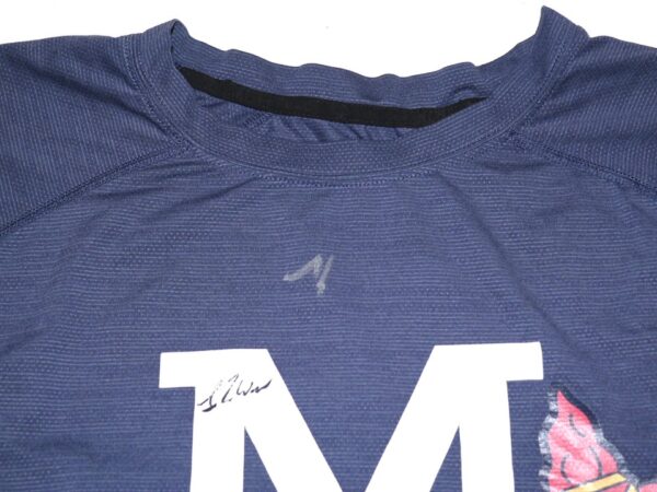 Luke Waddell 2023 Player Issued & Signed Official Mississippi Braves #48 EvoShield Shirt