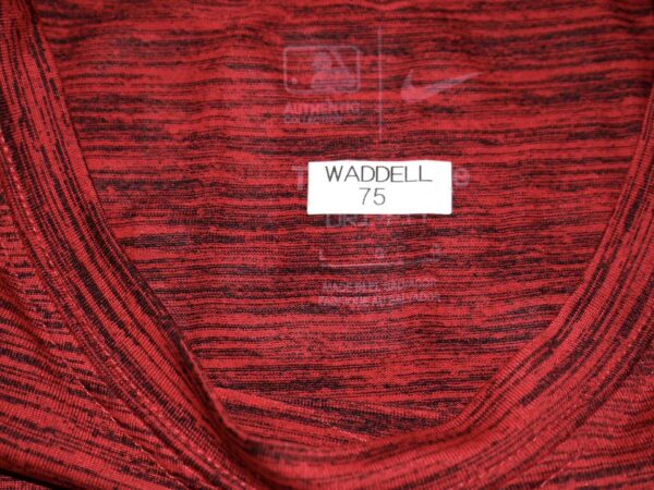 Luke Waddell Player Issued & Signed Official Atlanta Braves Baseball "WADDELL #75" Nike Dri-Fit Shirt