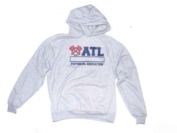 Luke Waddell Team Issued Official Atlanta Braves Physical Education Champion Pullover Sweatshirt