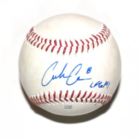 Coleman Crow Binghamton Rumble Ponies Game Used & Signed LFGM! Official Minor League Baseball