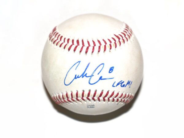 Coleman Crow Binghamton Rumble Ponies Game Used & Signed LFGM! Official Minor League Baseball