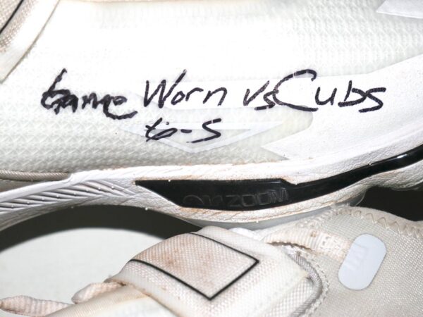 Darius Vines 2023 Atlanta Braves Game Worn & Signed Nike Trout Baseball Cleats - Pitched 6 Innings, Ronald Acuna Jr became 1st 40:70 Member!