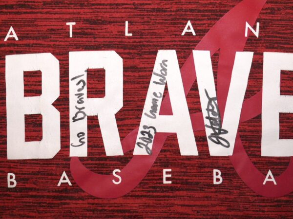 Javier Valdes 2023 Game Worn & Signed Official Atlanta Braves Baseball "VALDES" Nike Dri-Fit Shirt