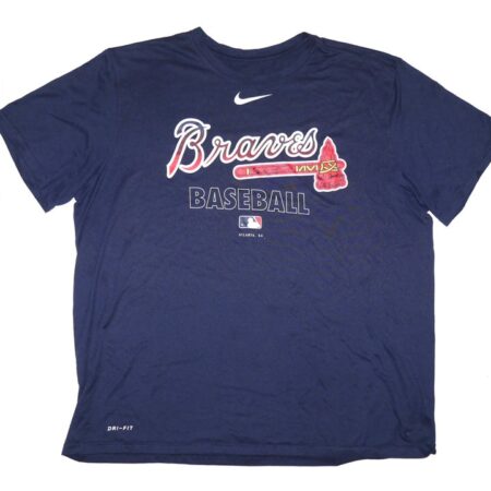 Landon Stephens 2023 Game Worn & Signed Official Atlanta Braves Baseball Nike Dri-Fit Shirt