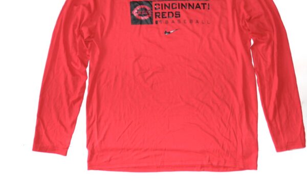 Stuart Fairchild 2023 Player Issued & Signed Official Cincinnati Reds Baseball "FAIRCHILD #57" Long Sleeve Nike Dri-Fit Shirt