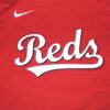 Stuart Fairchild Player Issued Official Cincinnati Reds #57 Authentic Collection Pregame Performance Raglan Pullover Sweatshirt