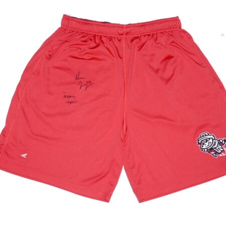 Ben Joyce Training Worn & Signed Official Rocket City Trash Pandas BSN Sports Shorts