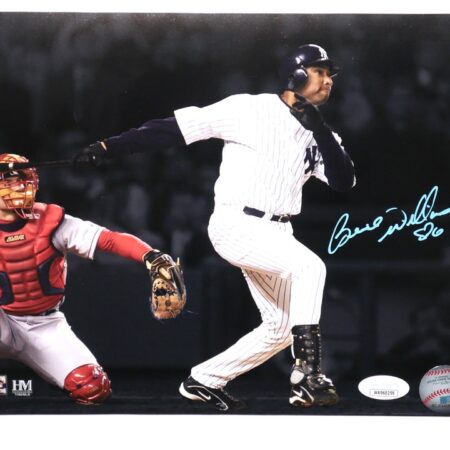 Bernie Williams New York Yankees Signed ALCS 8 x 10 Photo JSA