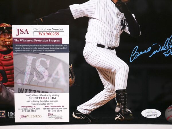 Bernie Williams New York Yankees Signed ALCS 8 x 10 Photo JSA