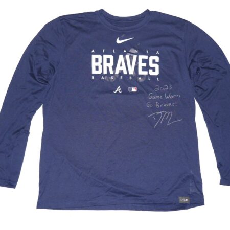 David McCabe 2023 Game Worn & Signed Official Atlanta Braves #9 Nike Dri-Fit Shirt - Worn with Salt River Rafters in Arizona Fall League!
