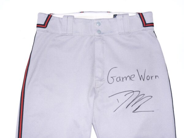 David McCabe 2023 Game Worn & Signed Official Rome Braves Nike Pants