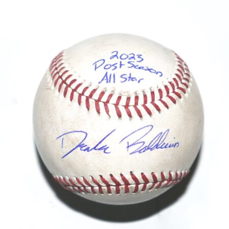 Drake Baldwin Rome Braves Signed Game Used Official Minor League Baseball