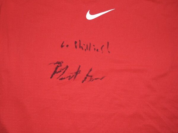 Herbert Iser 2023 Practice Worn & Signed Official Philadelphia Phillies Long Sleeve Nike Dri-Fit Shirt