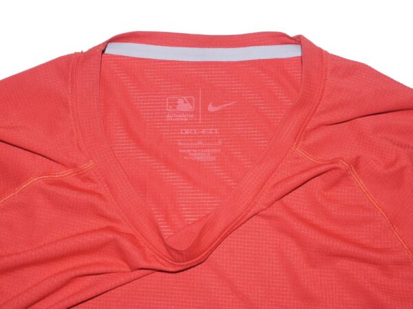 Herbert Iser 2023 Practice Worn & Signed Official Philadelphia Phillies Long Sleeve Nike Dri-Fit Shirt