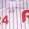 Herbert Iser Reading Fightin Phils Batting Practice Worn & Signed Mike Schmidt Replica Jersey