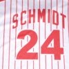 Herbert Iser Reading Fightin Phils Batting Practice Worn & Signed Mike Schmidt Replica Jersey