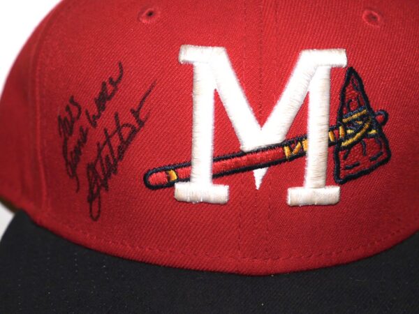 Javier Valdes 2023 Game Worn & Signed Official Mississippi Braves Road New Era 59FIFTY Hat