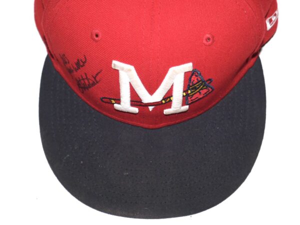 Javier Valdes 2023 Game Worn & Signed Official Mississippi Braves Road New Era 59FIFTY Hat