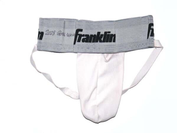Logan O'Hoppe 2023 Los Angeles Angels Game Worn & Signed Franklin Jockstrap1